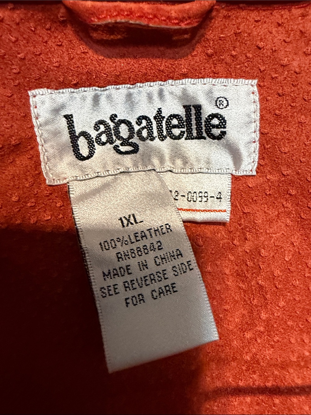 bagatelle Rust Orange Suede Button-Front Jacket - Picture 2 of 5